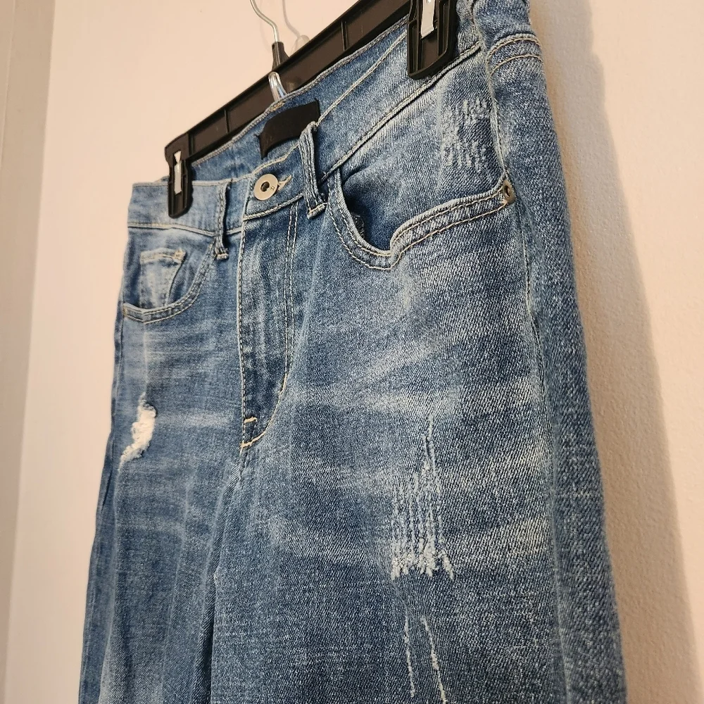 Rails Men’s Stretch Skinny Jeans 31x32‎ Light Wash Distressed Denim